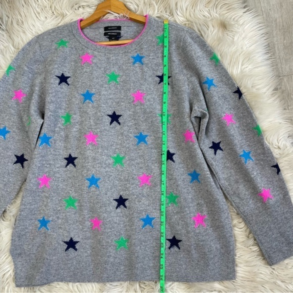 Halogen Cashmere Star‎ Print Colorful Sweater - Picture 6 of 8
